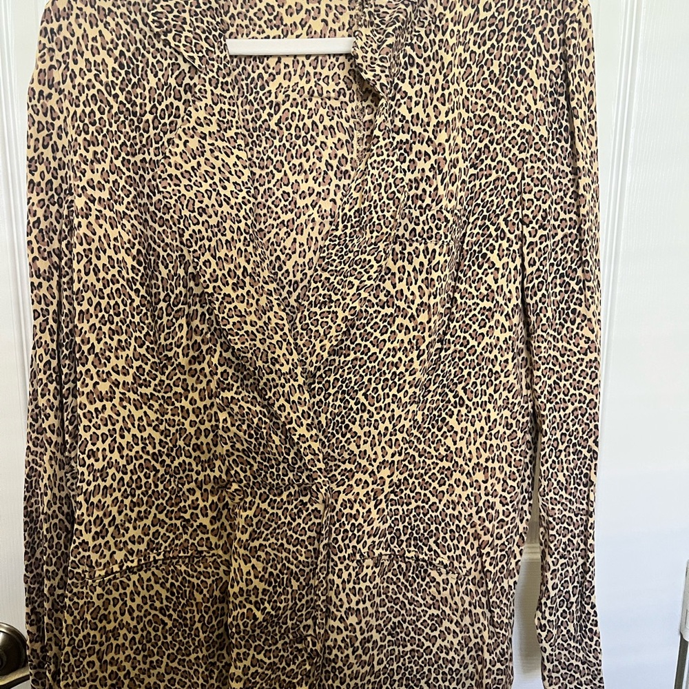 Flynn Skye Leopard-Print Blazer in Brown and Black